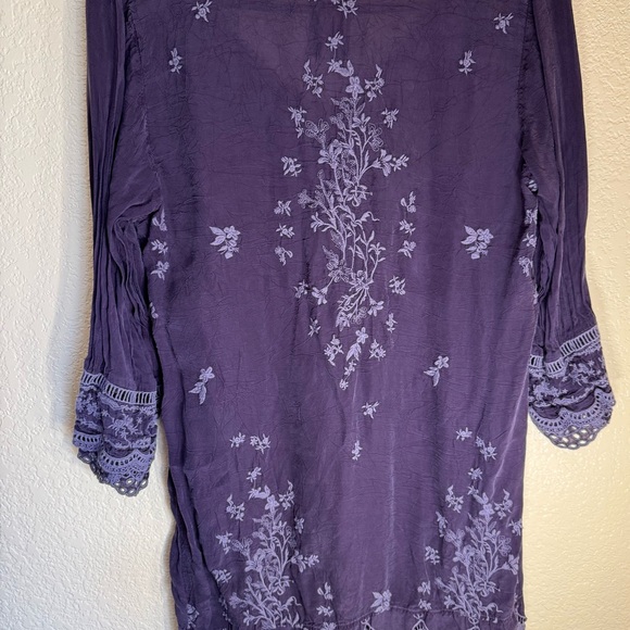 Womens Johnny Was Embroidered Tunic Blouse Size Small - Picture 6 of 7